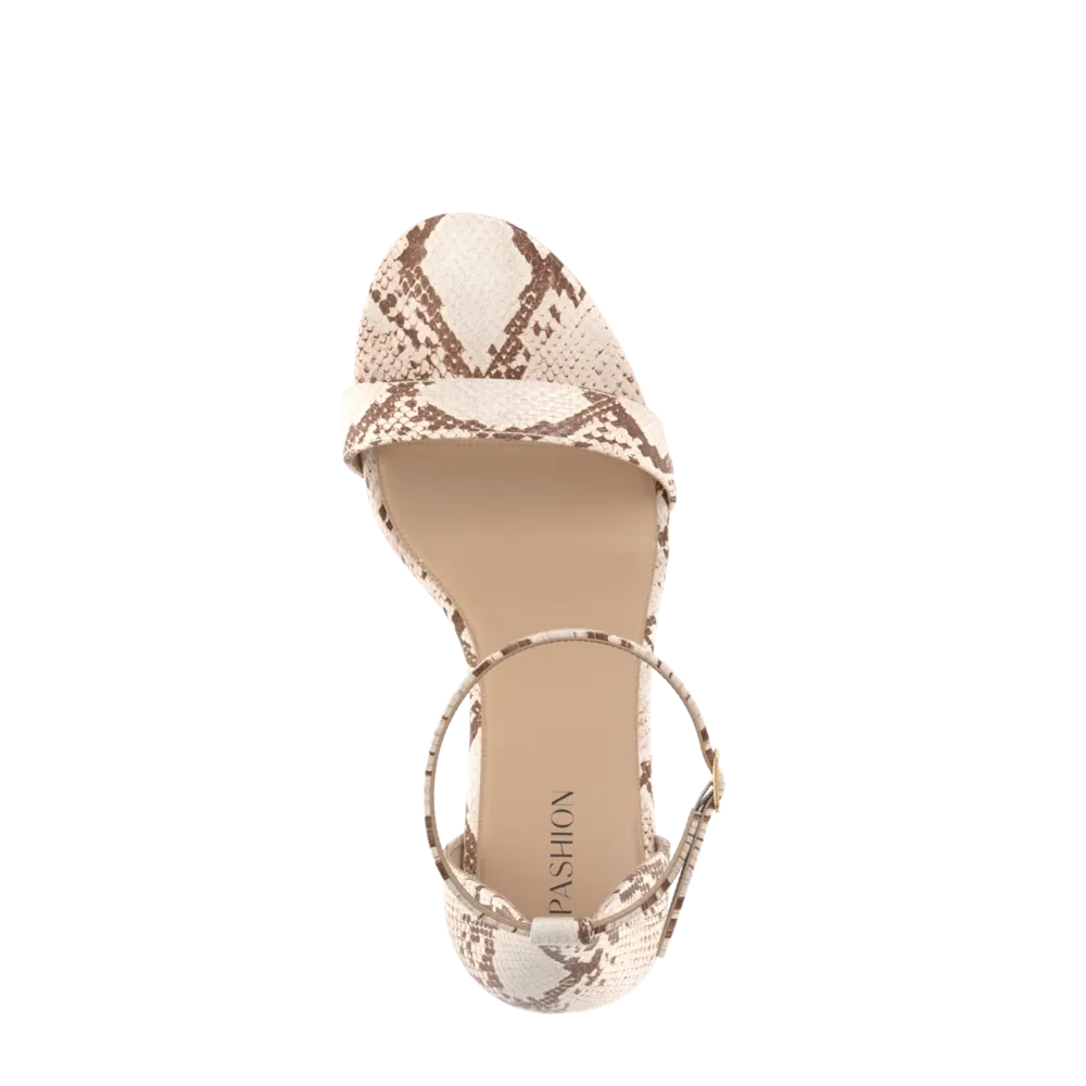 The Pashionista - Ivory Snakeskin 4 Block - FINAL SALE