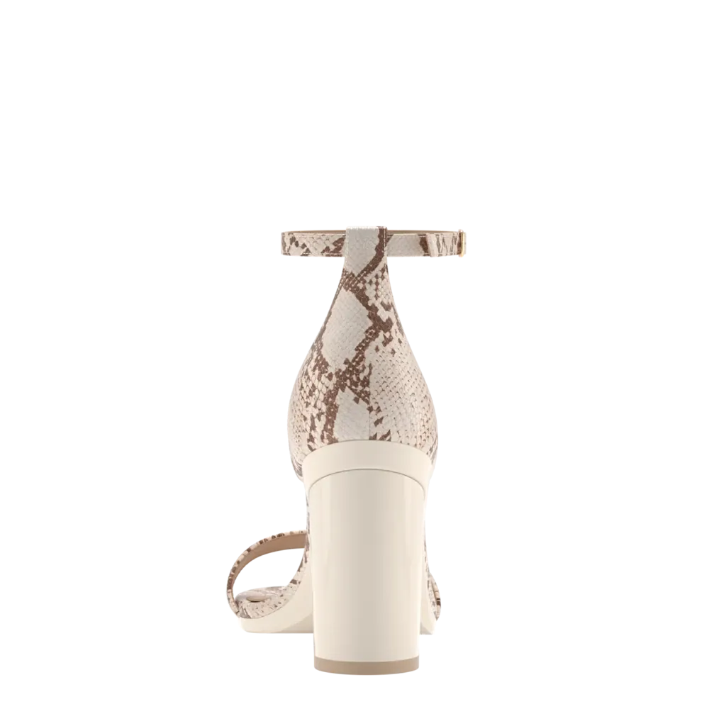 The Pashionista - Ivory Snakeskin 4 Block - FINAL SALE