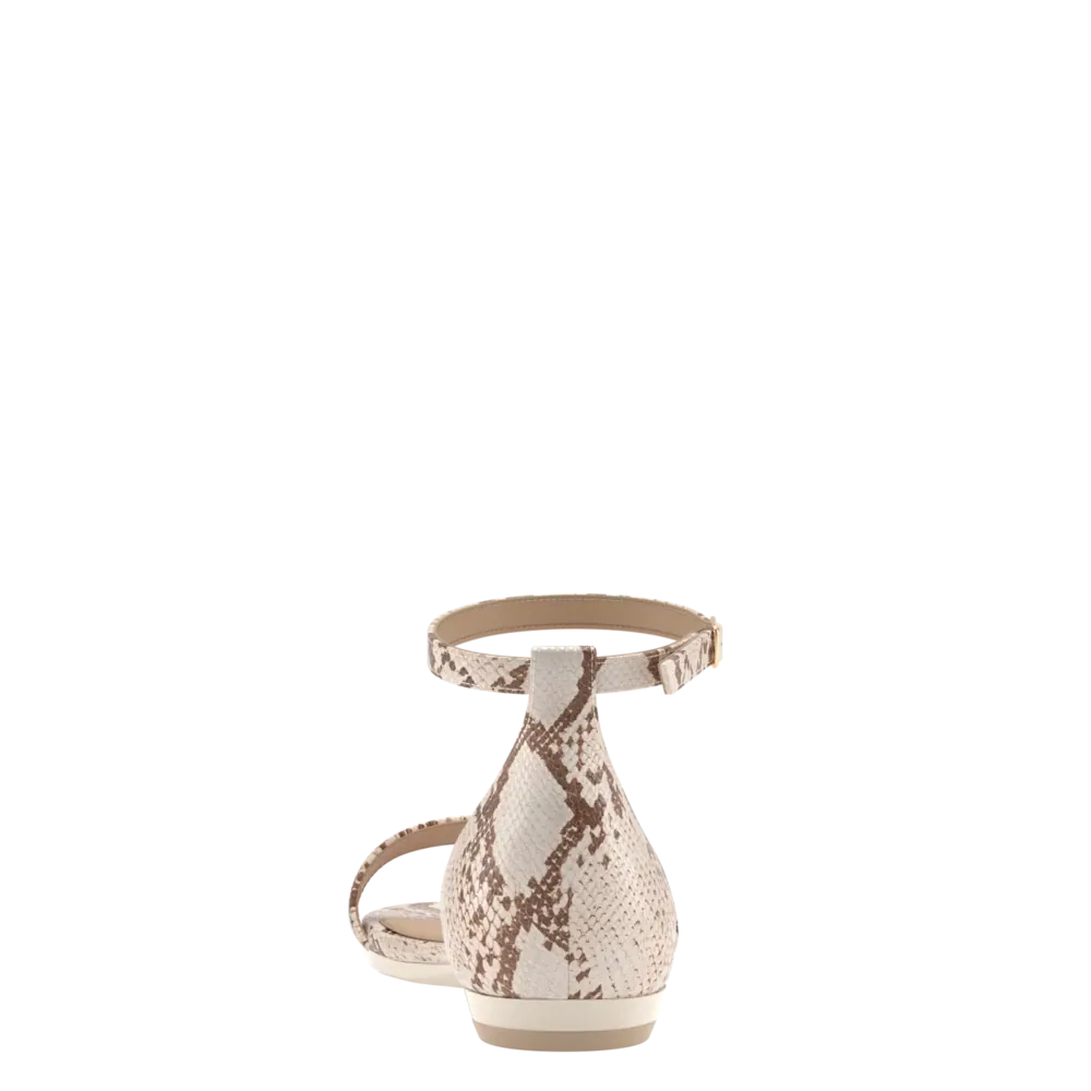 The Pashionista - Ivory Snakeskin Flat - FINAL SALE
