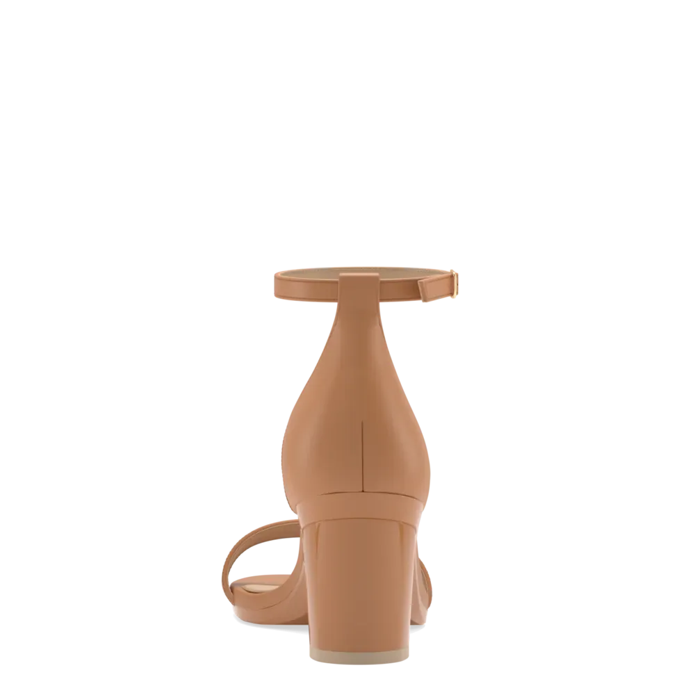 The Pashionista - Whiskey Leather   Block Heel Kit 3 Whiskey - FINAL SALE