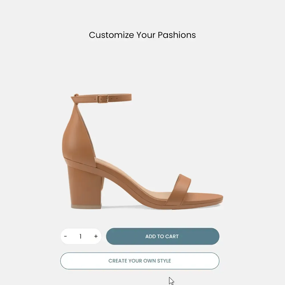 The Pashionista - Whiskey Leather   Block Heel Kit 3 Whiskey - FINAL SALE