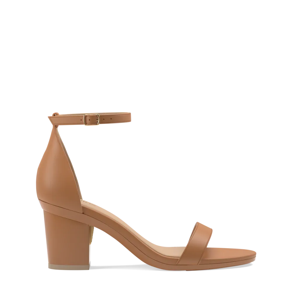 The Pashionista - Whiskey Leather   Block Heel Kit 3 Whiskey - FINAL SALE