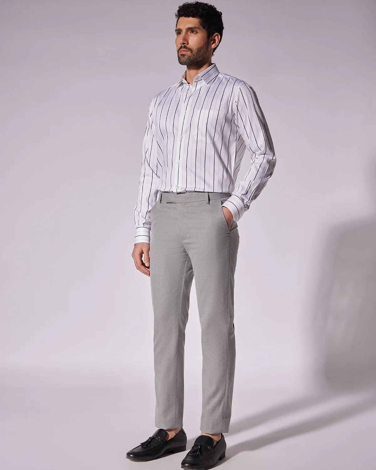 Twill Striped Shirt - Yellow & Black