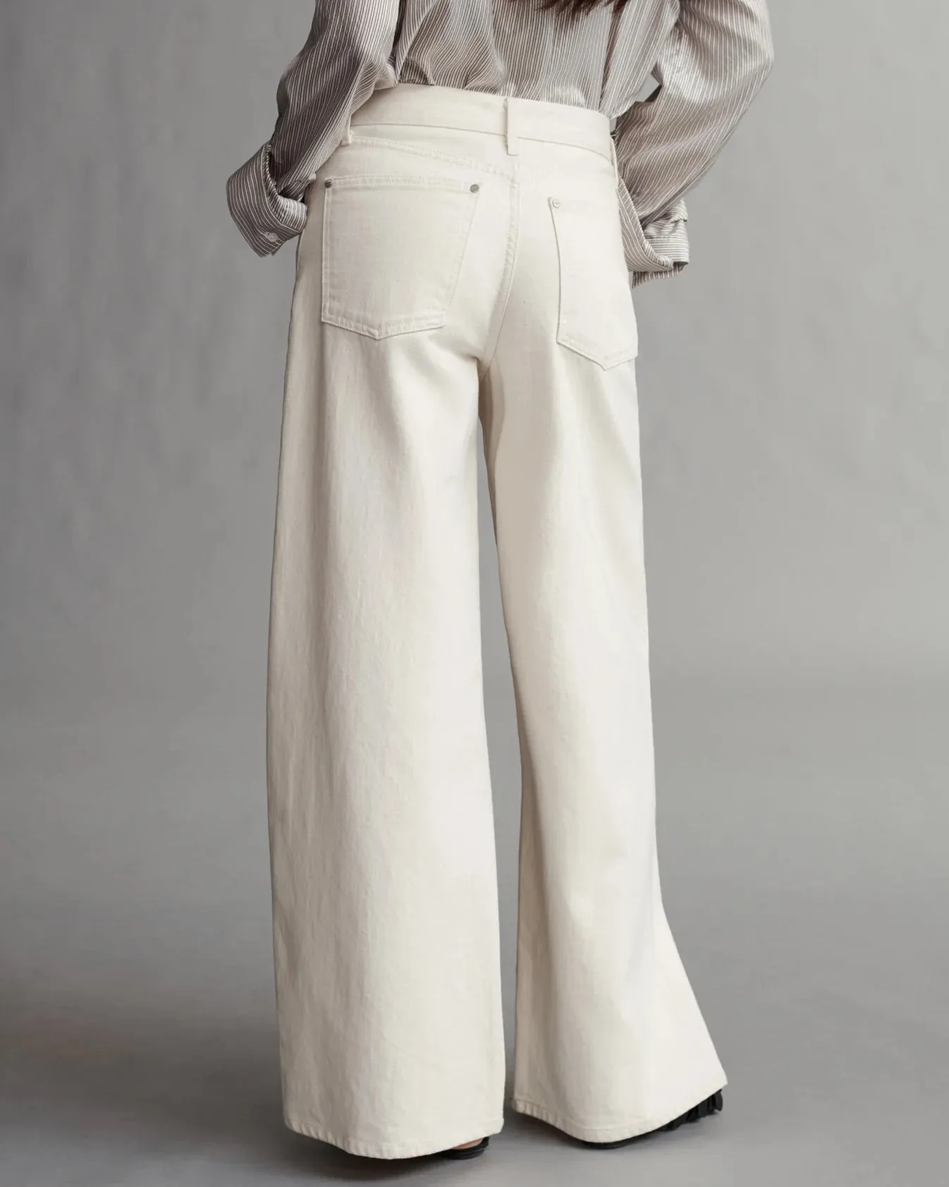 TWP - Tiny Dancer in Natural - Wide Leg Jean - Lightweight Cotton