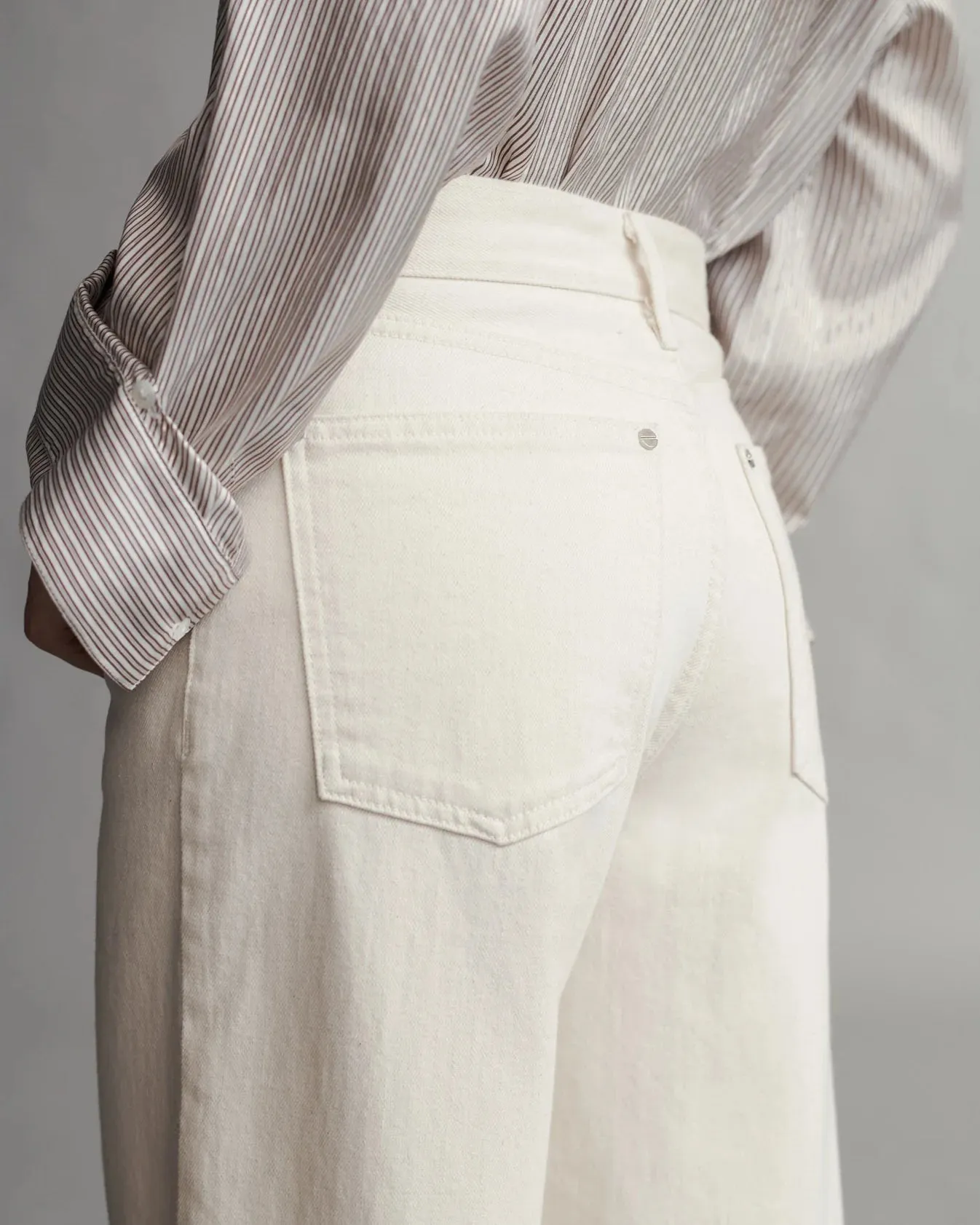 TWP - Tiny Dancer in Natural - Wide Leg Jean - Lightweight Cotton