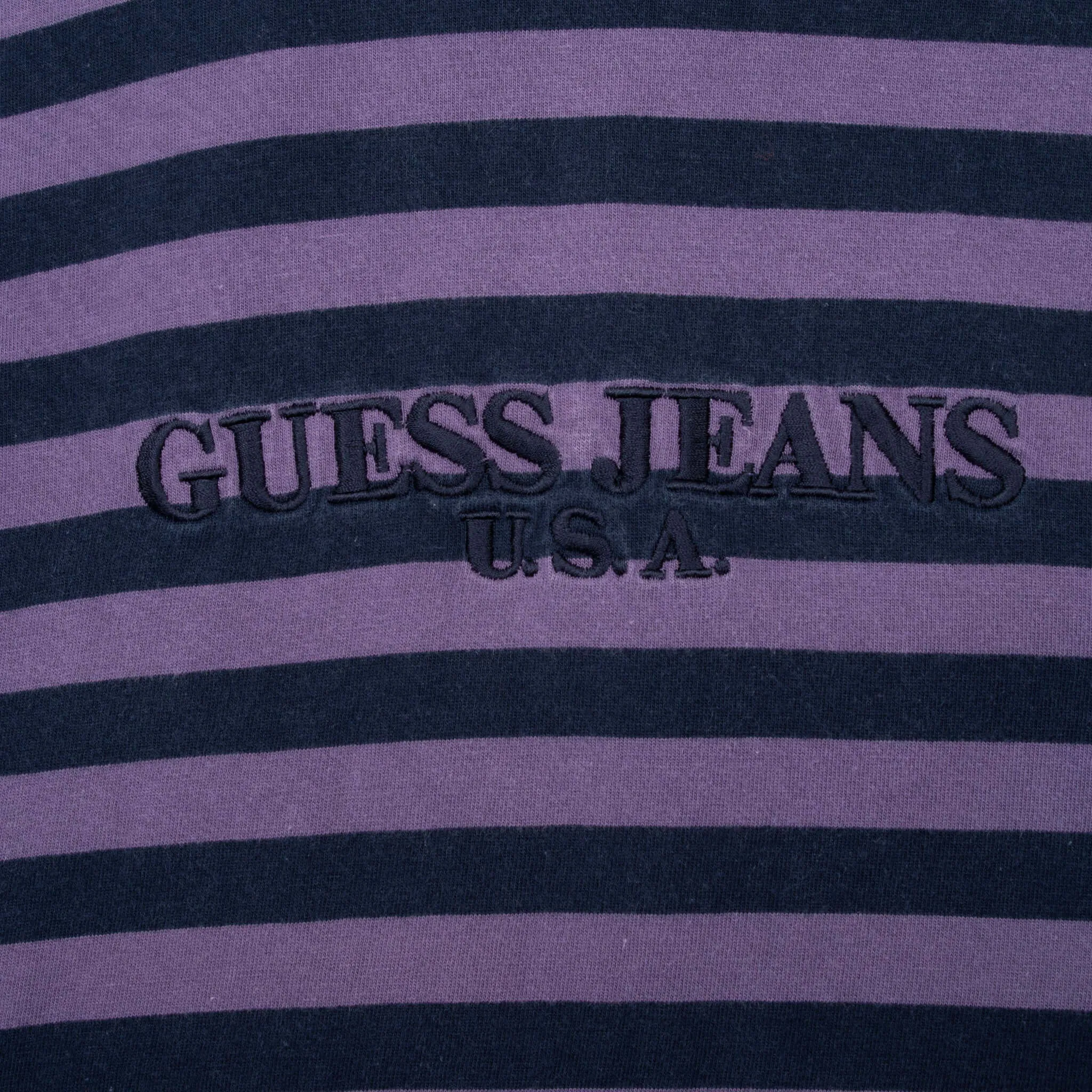 VINTAGE GUESS JEANS USA STRIPED TURTLE NECK LONG SLEEVE SHIRT 1990S LARGE