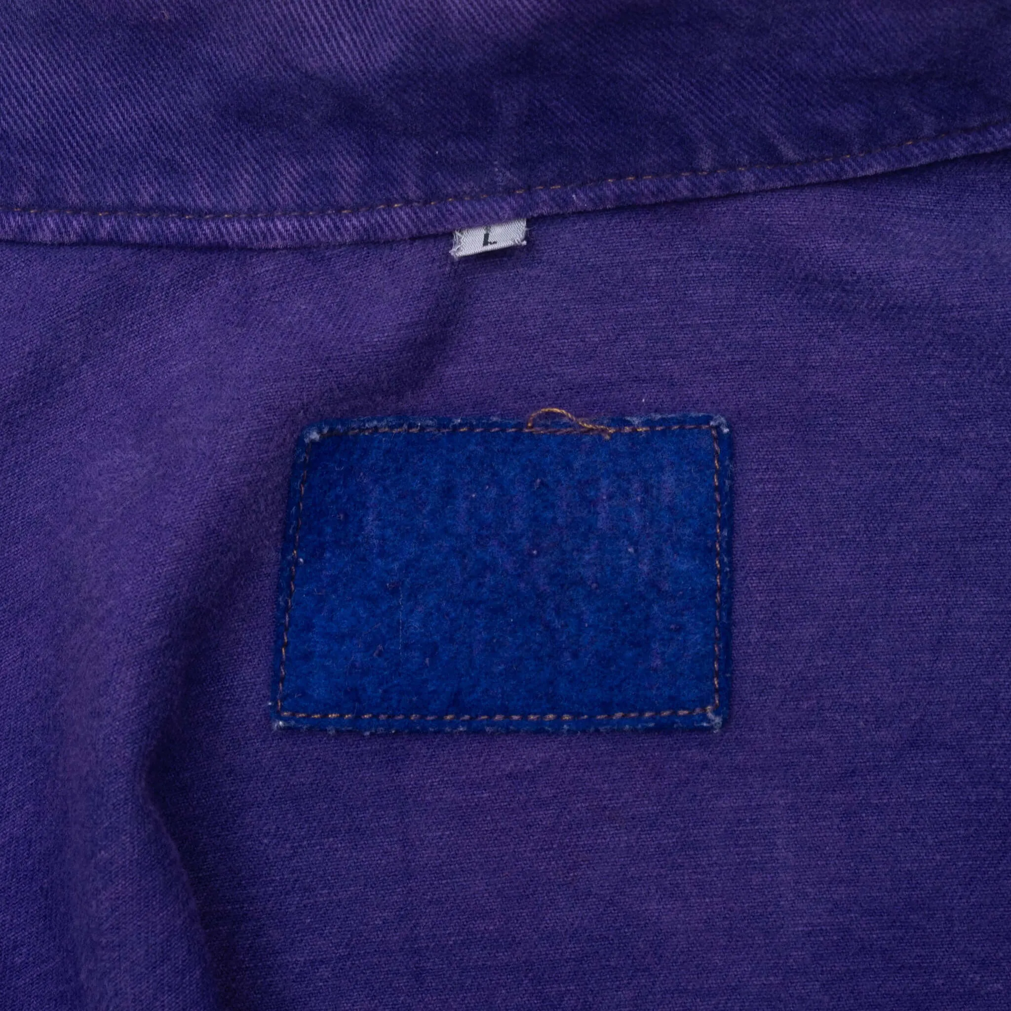VINTAGE MARITHE FRANCOIS GIRBAUD PURPLE PLEATED 1990S DENIM JACKET LARGE USA