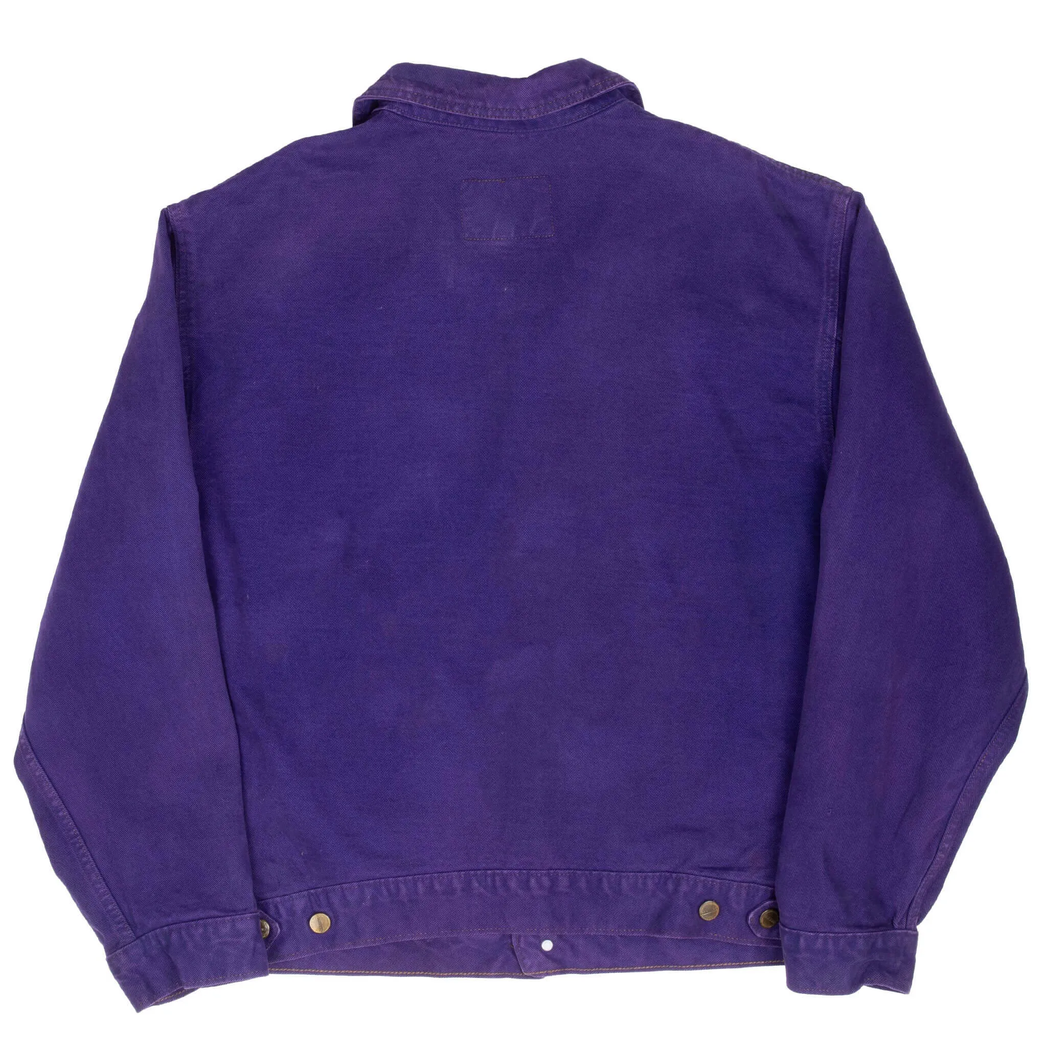 VINTAGE MARITHE FRANCOIS GIRBAUD PURPLE PLEATED 1990S DENIM JACKET LARGE USA