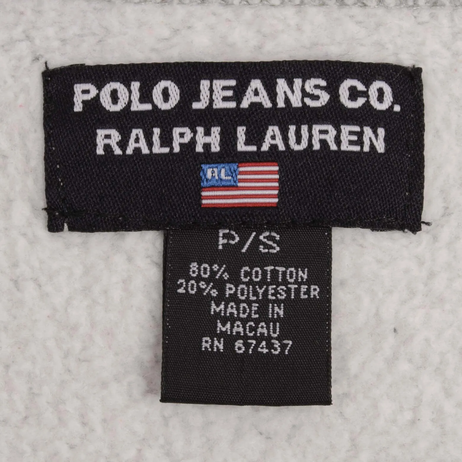 VINTAGE POLO JEANS COMPANY RALPH LAUREN US FLAG SWEATSHIRT 1990S SIZE SMALL