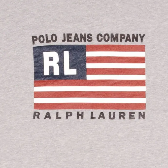 VINTAGE POLO JEANS COMPANY RALPH LAUREN US FLAG SWEATSHIRT 1990S SIZE SMALL