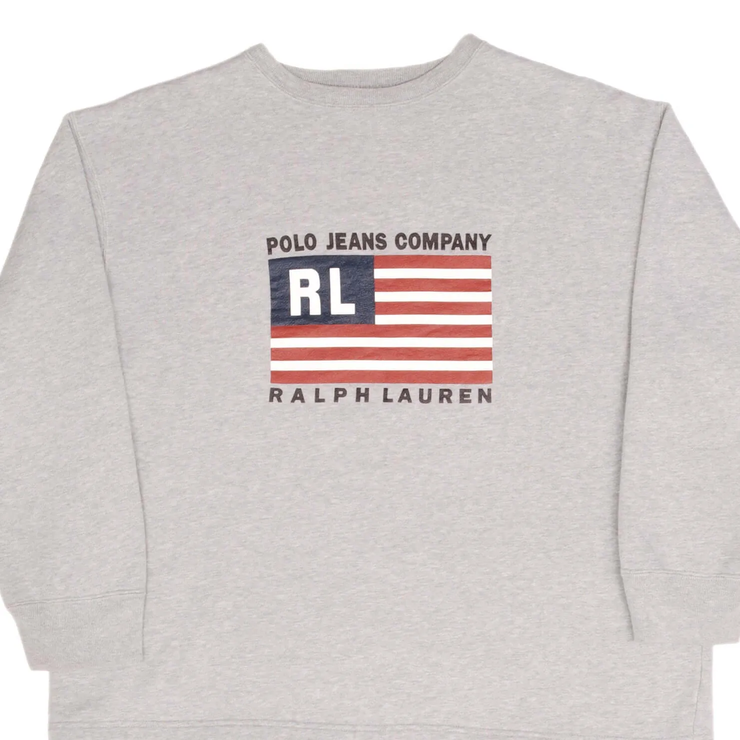 VINTAGE POLO JEANS COMPANY RALPH LAUREN US FLAG SWEATSHIRT 1990S SIZE SMALL
