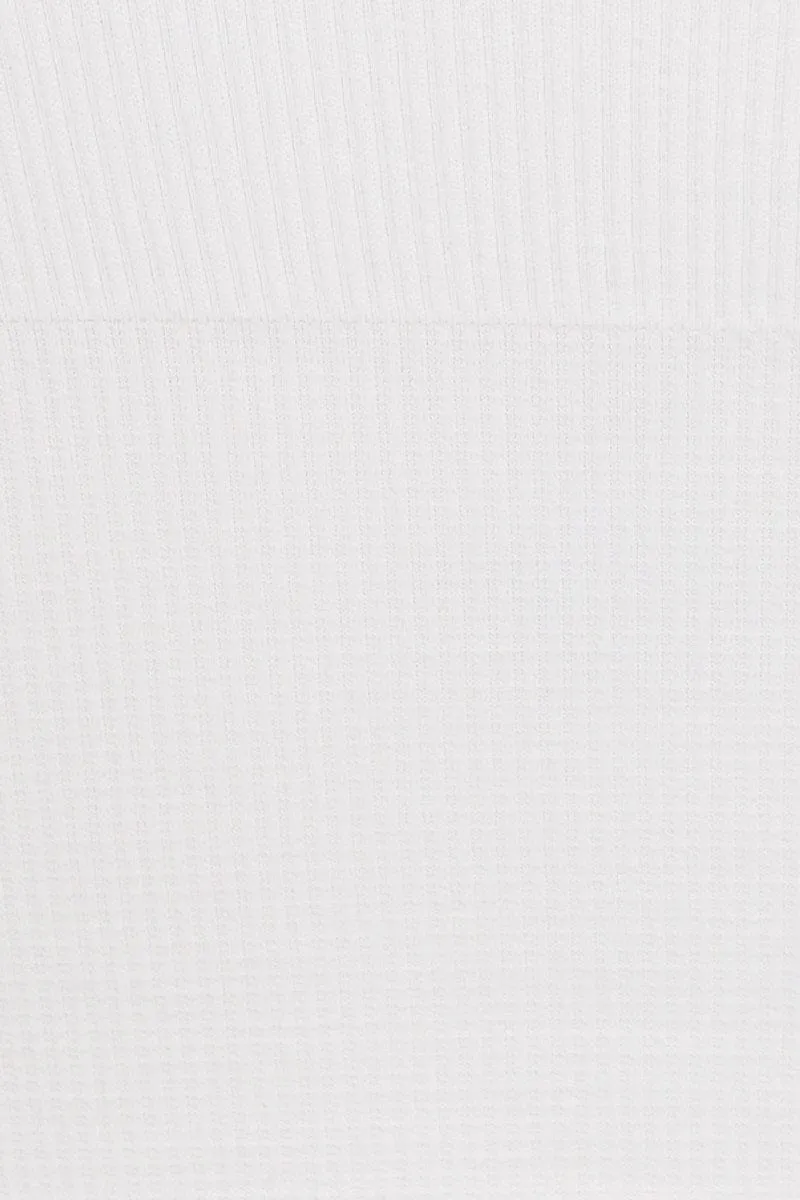 White Crop Singlet Top Seamless