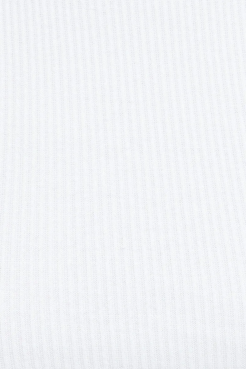 White Tank Top Sleeveless Crew Neck Washed