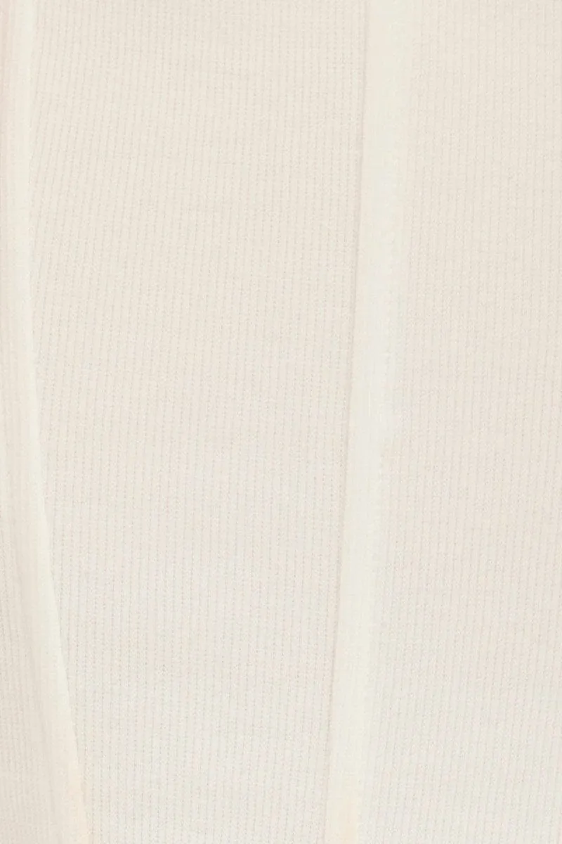 White Zip Detail Top
