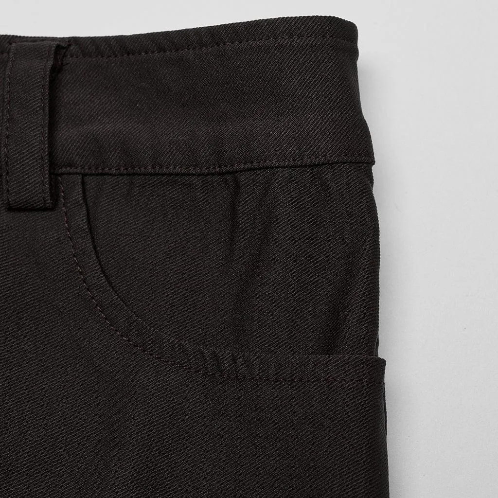 Women's Punk Mesh Splice Zipper Skirt Coffee