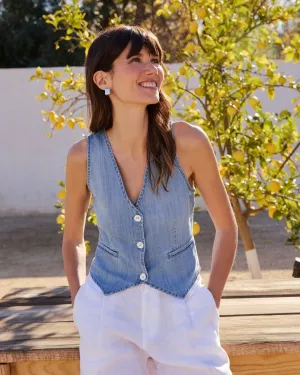 Wren Welt Pocket Vest - Sea Breeze Wash
