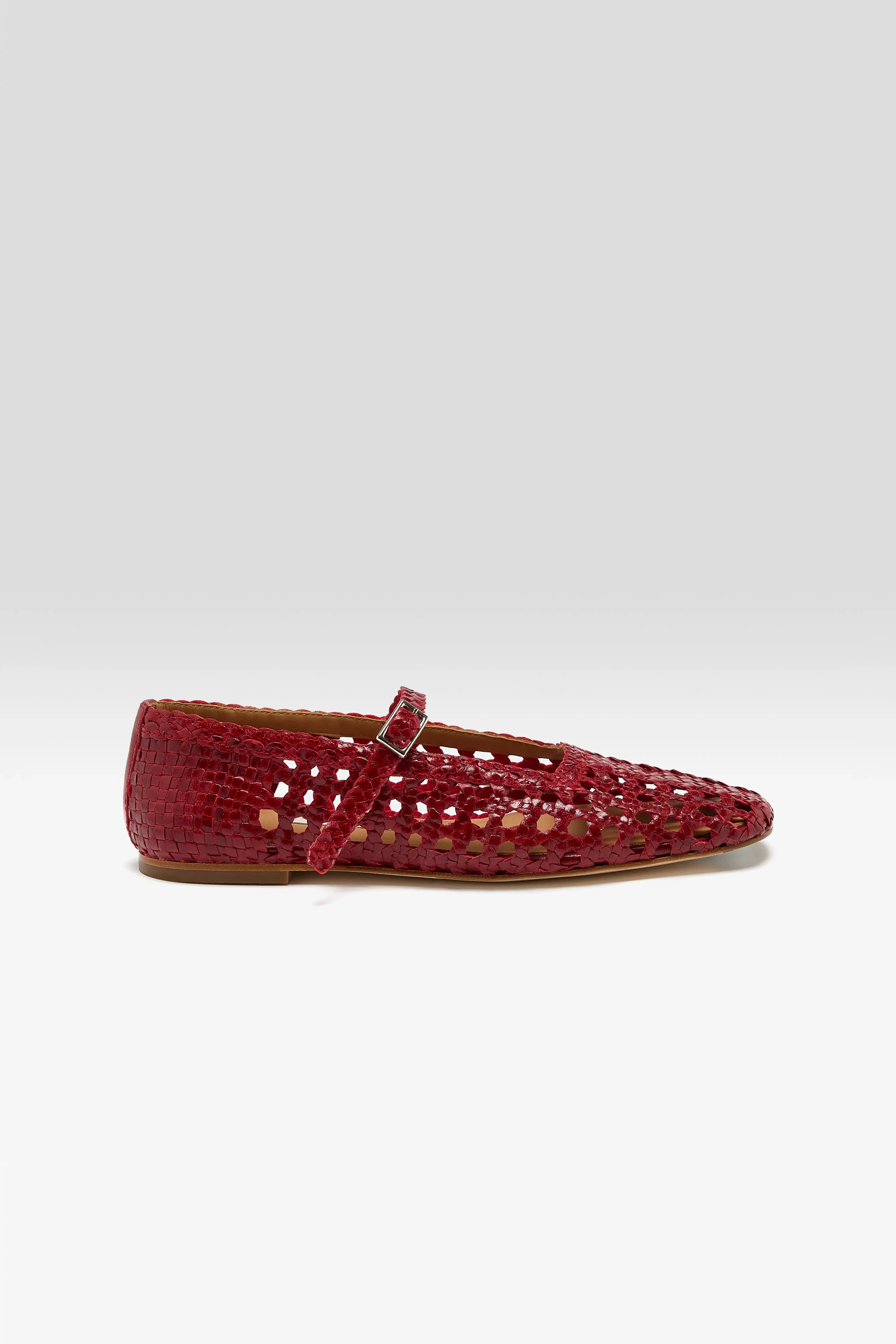 Yeida Dark Red Ballerinas   (251 / W / RED)